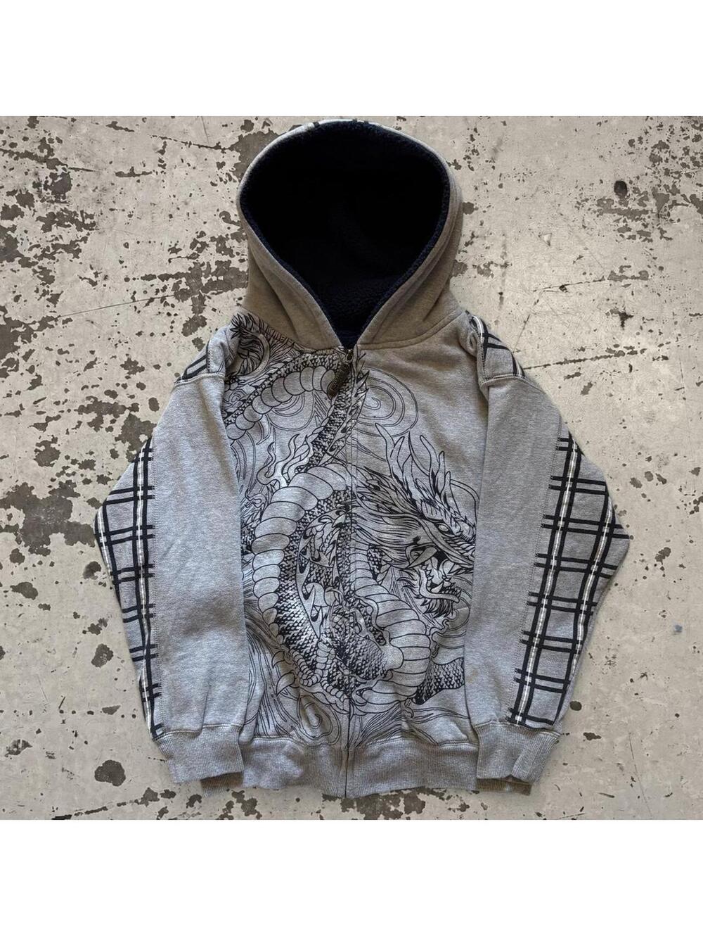 American Vintage Women's Grey and Multi Hoody
